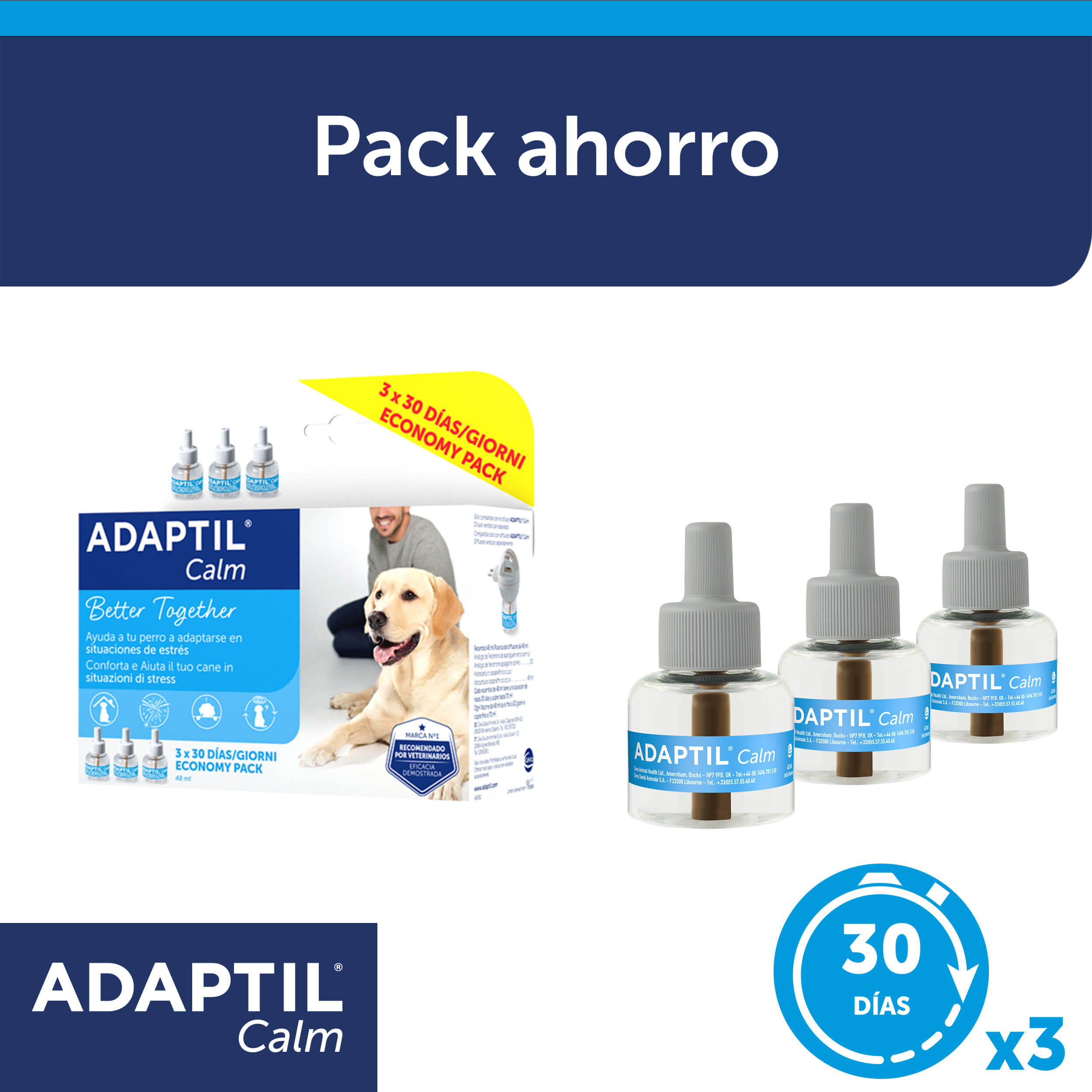adaptil calm pack ahorro 3 recambios