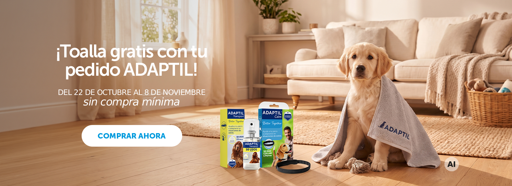 ¡Toalla gratis con tu pedido ADAPTIL!